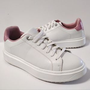Steve Madden Women's Catcher Platform Lace-Up PU Leather Sneakers Size 10